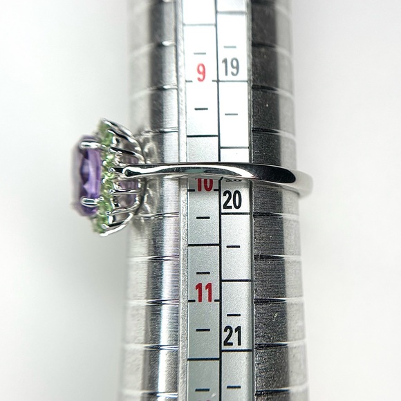 โAmethyst Vineโ Glorious Amethyst & Tsavorite Garnet Ring! ๐ - SIZE (10) - Picture 12 of 12